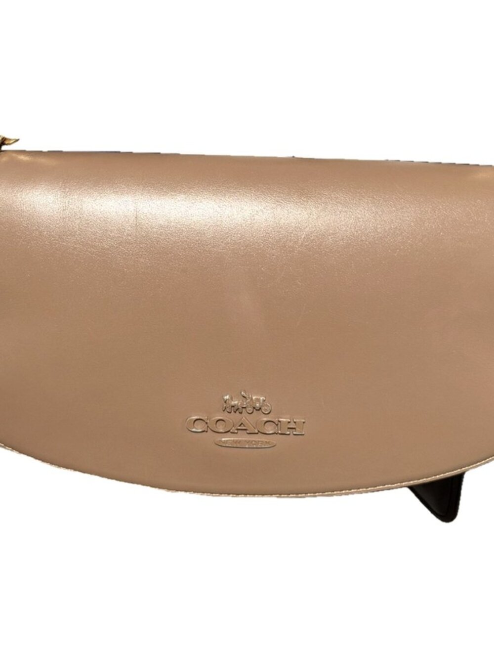 Coach Andrea Shoulder Bag Taupe Leather CT768